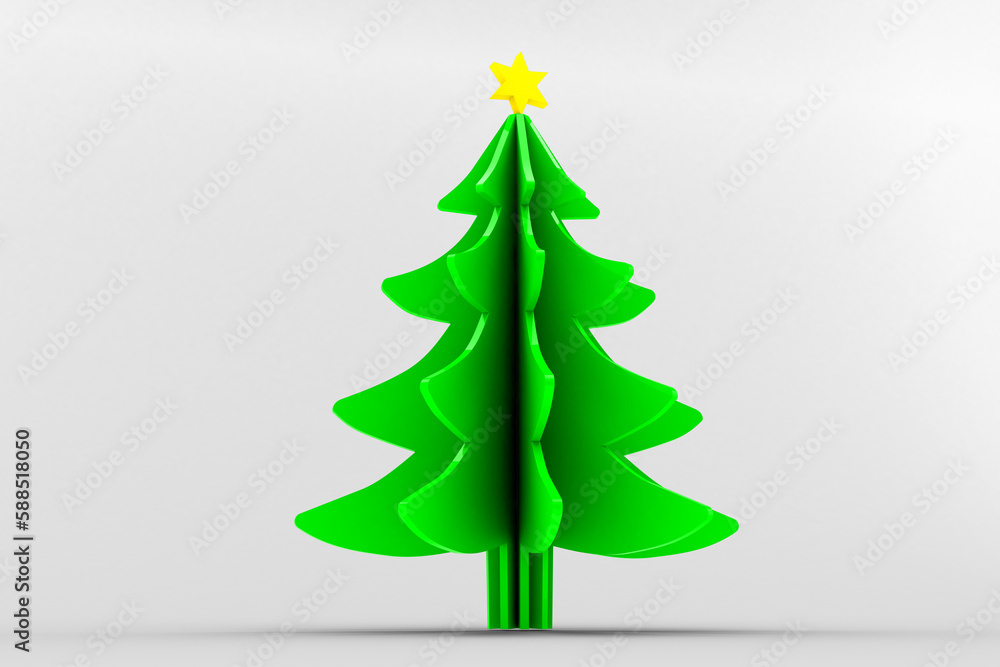 Fototapeta premium Christmas decoration against white background