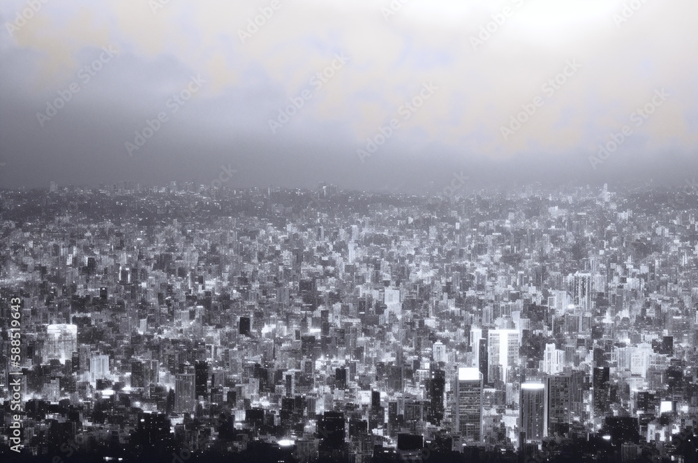 Grey cityscape