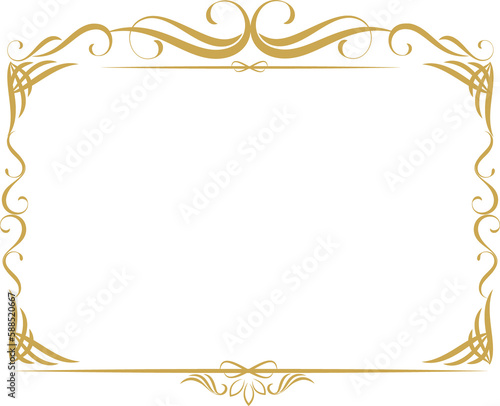 Certificate Border Frame Template. Calligraphic Vintage Design Elements 3