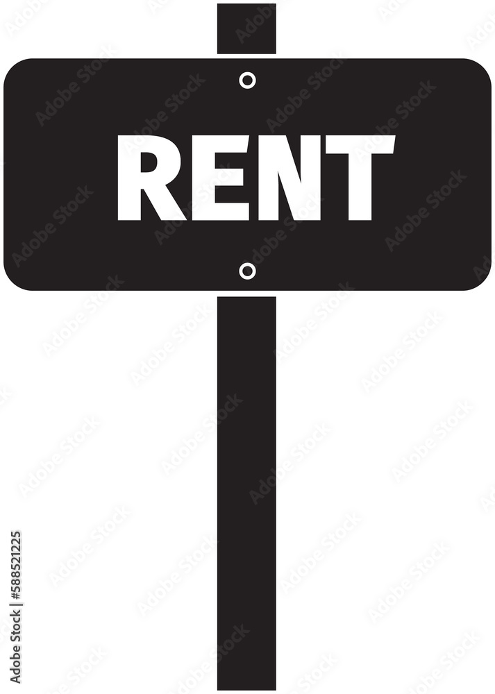 Digitally generated image of rent signboard Digitally generated image of rent signboard