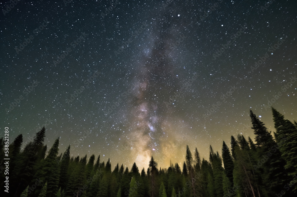 Starry night sky with milky way galaxy Starry night sky with milky way galaxy