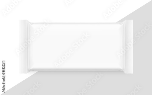 Blank snack bar packaging mockup. Vector illustration сan look great on any background. Perfect for your product. EPS10.