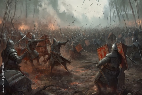 A group of people in armor Generative AI