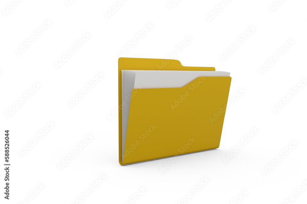 Yellow folder with document Yellow folder with document
