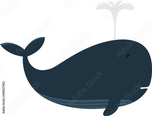 Whale Spraying Water