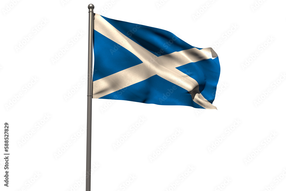Fototapeta premium Scotland flag on pole