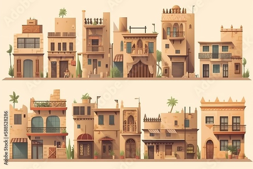 A high angle view of buildings Generative AI
