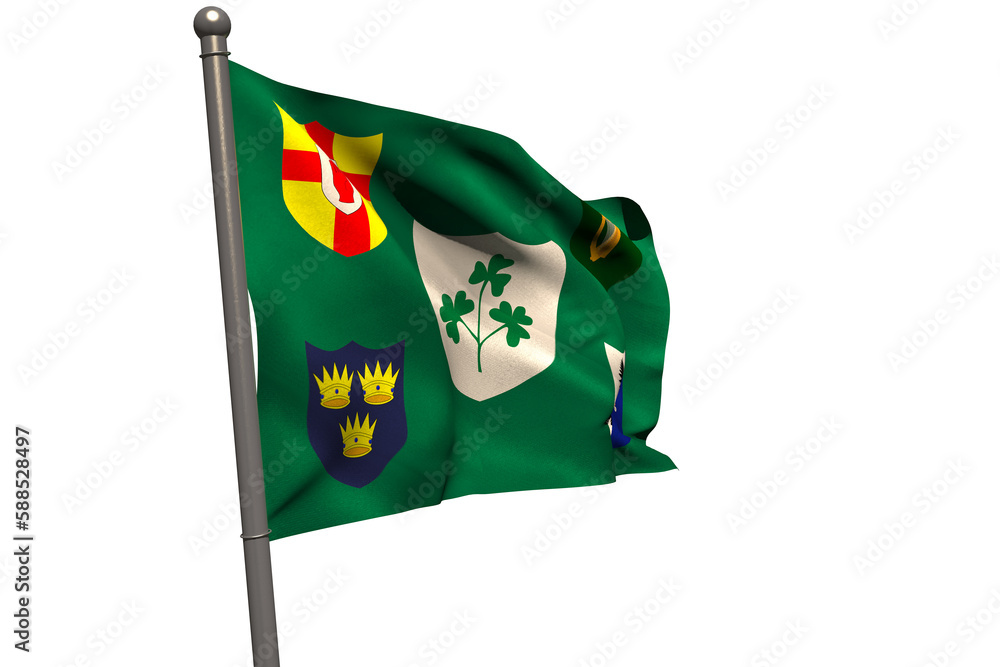 Naklejka premium Waving flag of IRFU