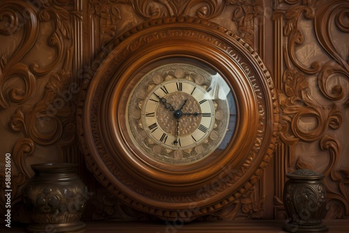 A clock on a wall Generative AI