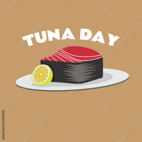 raw meat you can use it for world tuna day template vector
