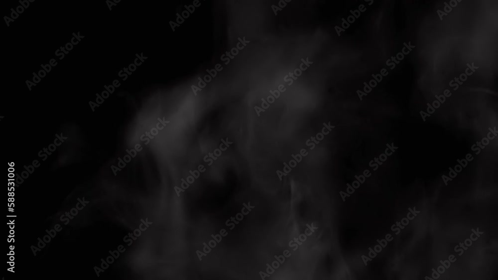Rising Blurred White Clouds of Steam, Smoke, Icy Thick Fog on a Black Background. Evaporation of water droplets over a boiling pot. Whirlpools of dense soft fog dissolve into the air. Steam for food. Rising Blurred White Clouds of Steam, Smoke, Icy Thick Fog on a Black Background. Evaporation of water droplets over a boiling pot. Whirlpools of dense soft fog dissolve into the air. Steam for food.