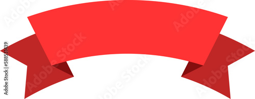Red Banner Ribbon Element