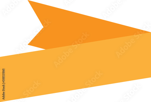 Yellow Banner Ribbon Element
