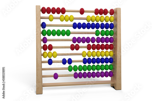 Digital composite image of abacus
