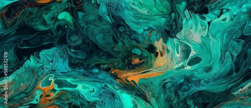 Water colorful splashes, aesthetic and visual effect. Generative AI