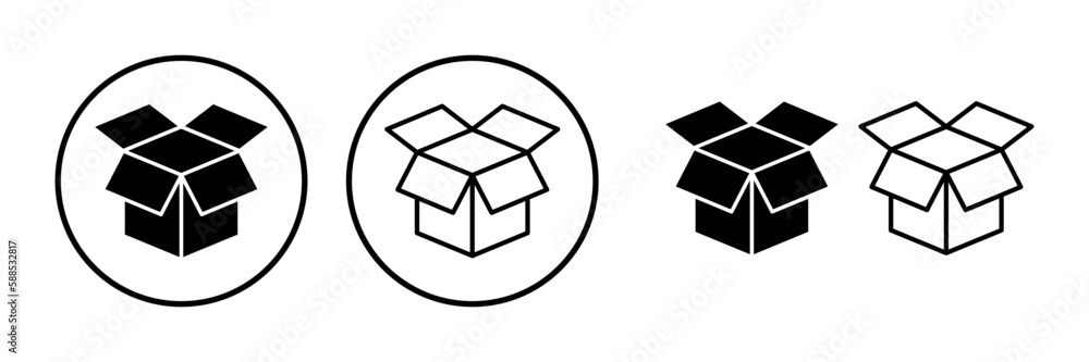Box icon vector. Box sign. delivery package. parcel box. Box icon vector. Box sign. delivery package. parcel box.