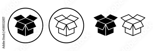 Box icon vector. Box sign. delivery package. parcel box.