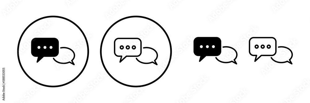 Chat icon vector. Chat Icon in trendy flat style isolated. Speech bubble symbol for web design Chat icon vector. Chat Icon in trendy flat style isolated. Speech bubble symbol for web design