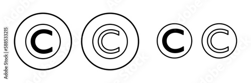 Copyright icon vector. copyright symbol