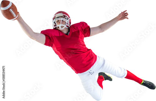 Valokuva American football player scoring a touchdown