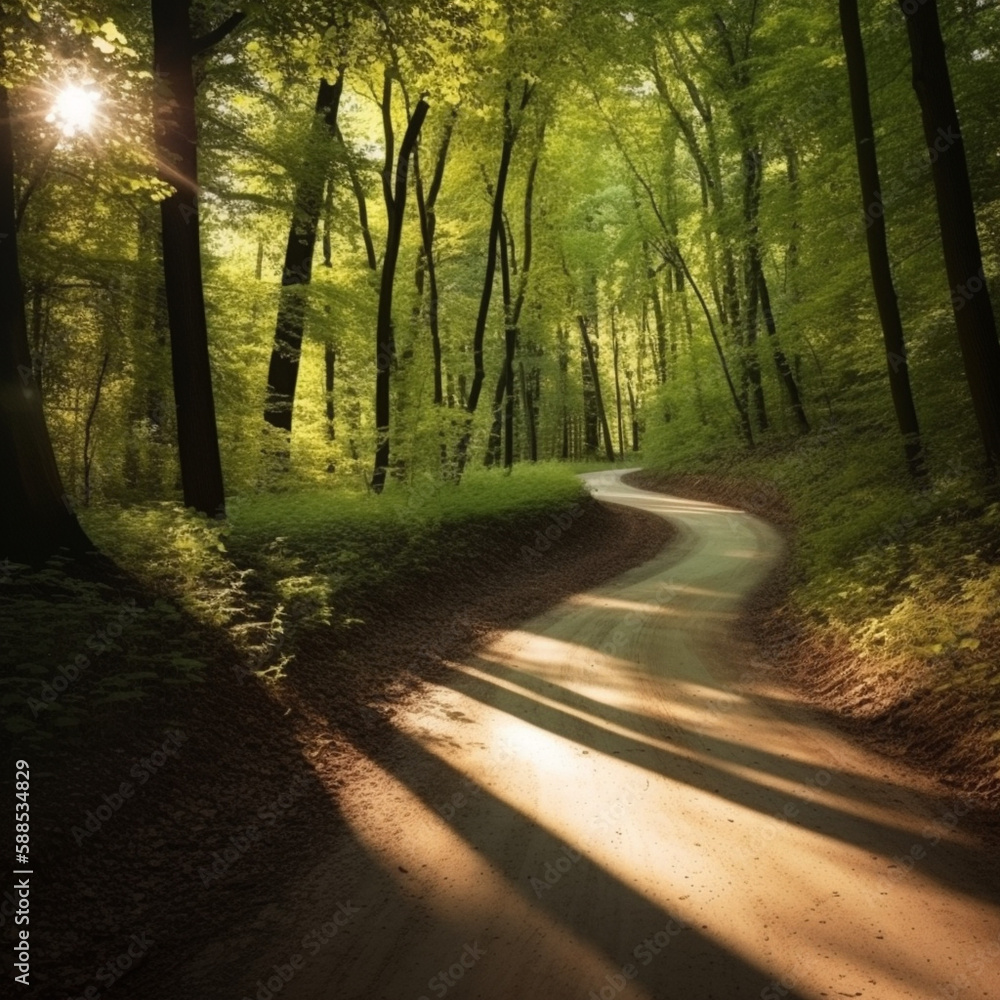 Naklejka premium path in the forest