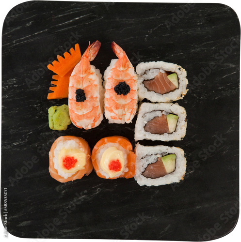 Close up of sushi food