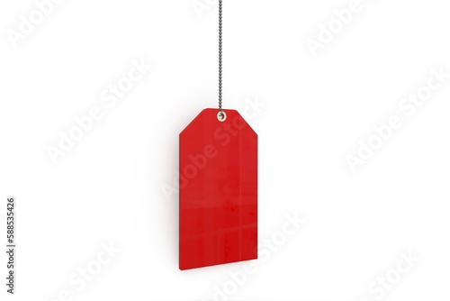 Composite image of blank red sale tag