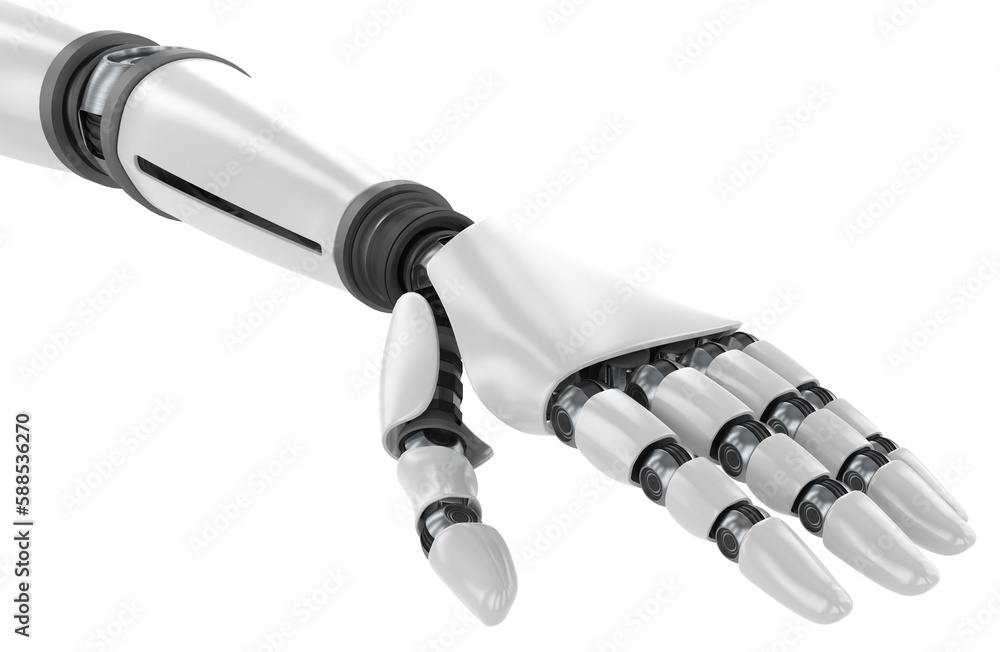 Robotic hand over white background Robotic hand over white background