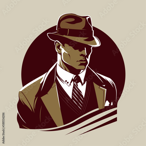 Spy/Gangster illustration/logo