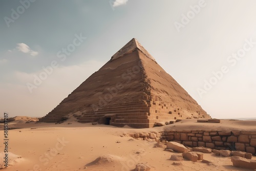A pyramid in the desert Generative AI