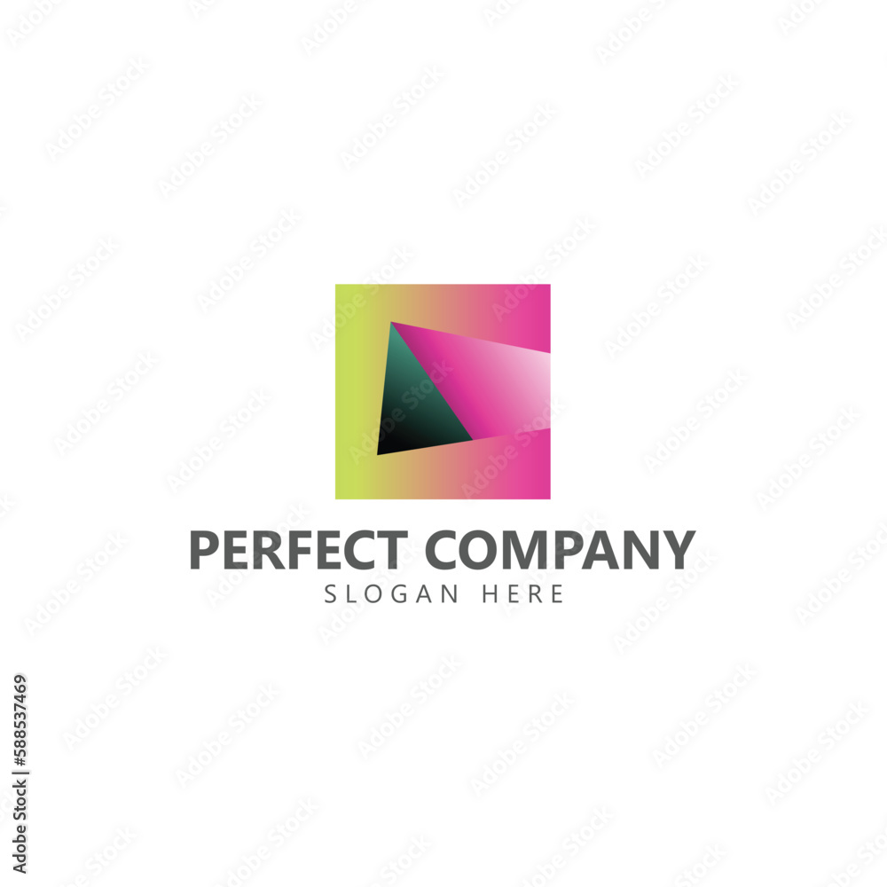 Square vector logo with 3d illusion and unusual colors. Suitable for company, product, brand, business, apps, and technology. Square vector logo with 3d illusion and unusual colors. Suitable for company, product, brand, business, apps, and technology.