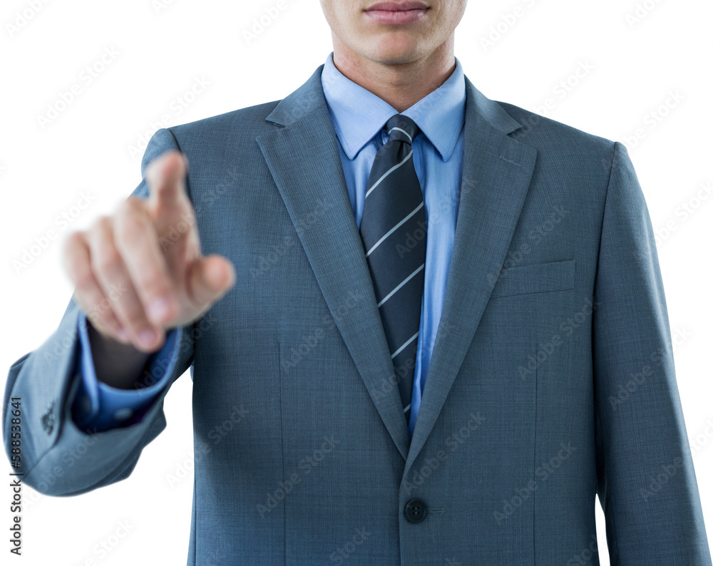 Well dressed businessman pointing Well dressed businessman pointing