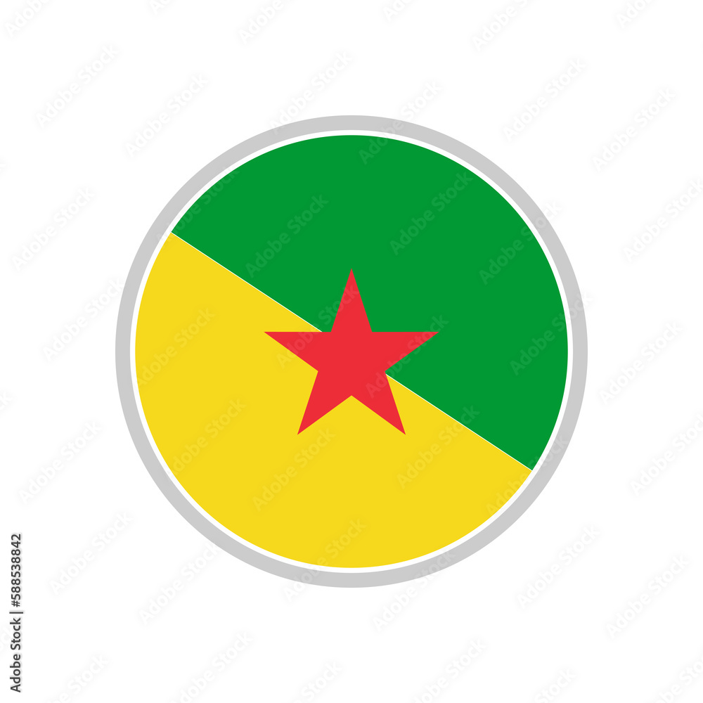 French guiana flags icon set, French guiana independence day icon set vector sign symbol French guiana flags icon set, French guiana independence day icon set vector sign symbol
