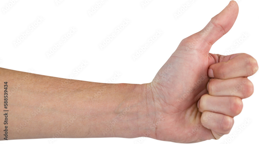 Cropped image of person showing thumbs up sign Cropped image of person showing thumbs up sign