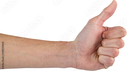Cropped image of person showing thumbs up sign