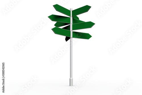 Green signpost