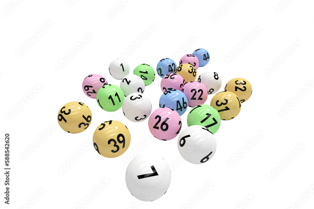 Obraz premium 3D image of colorful bingo balls