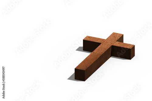 Digital image of wooden cross 