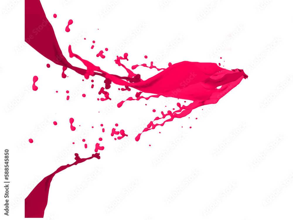 Pink paint splashes and drops Pink paint splashes and drops