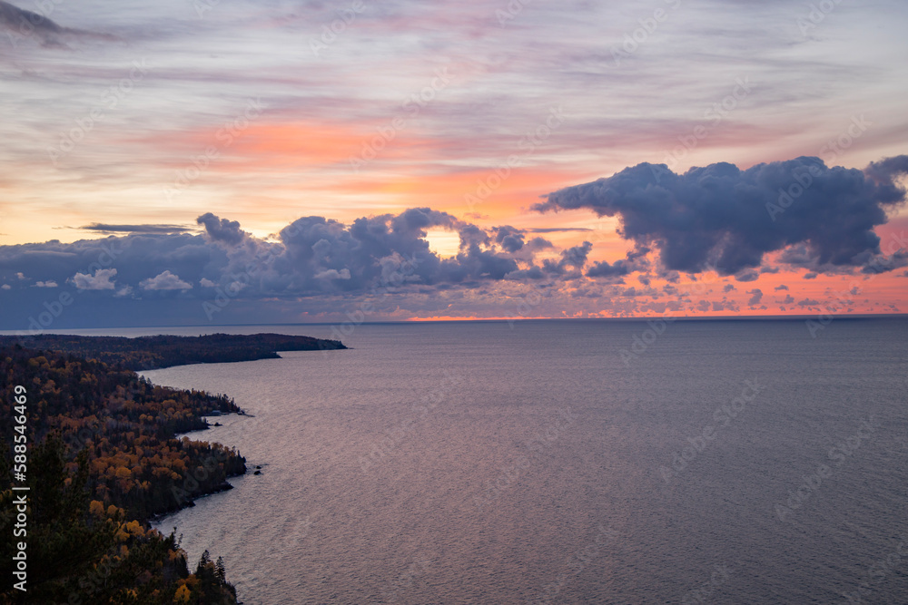 sunset over Lake Superior