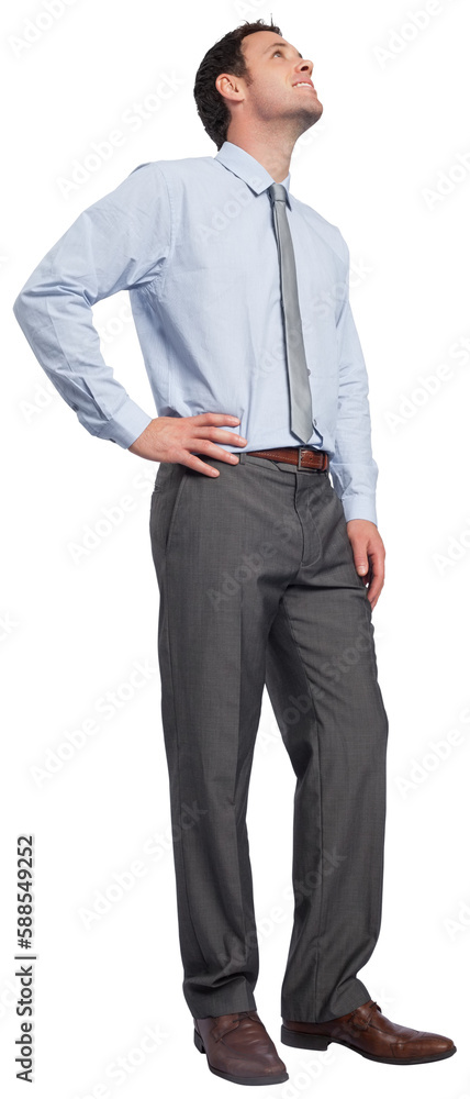 Smiling businessman with hand on hip Smiling businessman with hand on hip