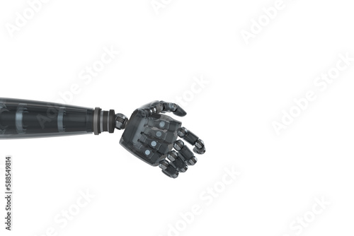 Cropped image of black color robotic arm