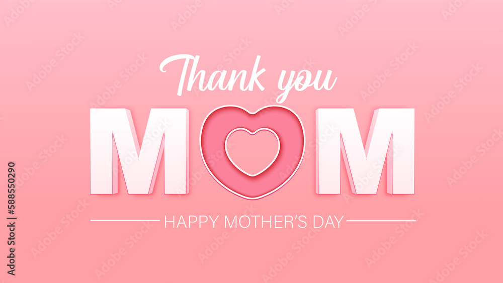Happy mother's day stylish greeting card