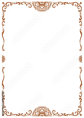 アジア調フレーム17（茶色）