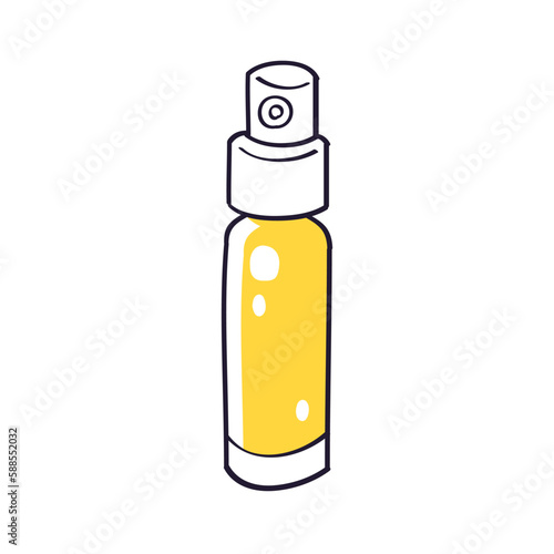Small perfume fragrance sample spray bottle tester isolated vector
