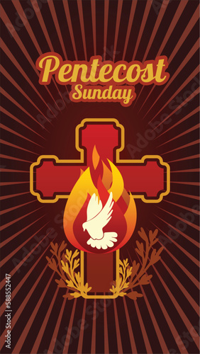 pentecost sunday social media story size design