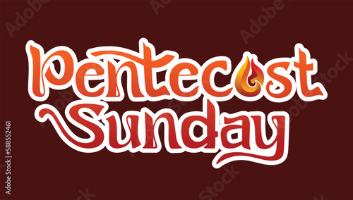 pentecost font design with rectangle size.