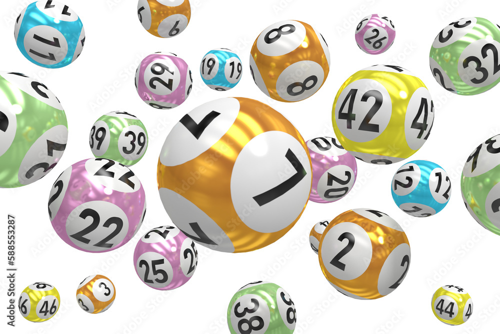 Fototapeta premium Lottery balls with numbers