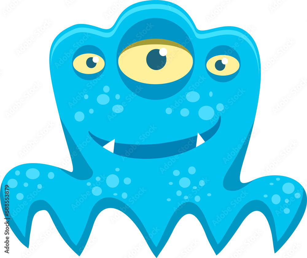 Funny monster cute cartoon character personage Funny monster cute cartoon character personage