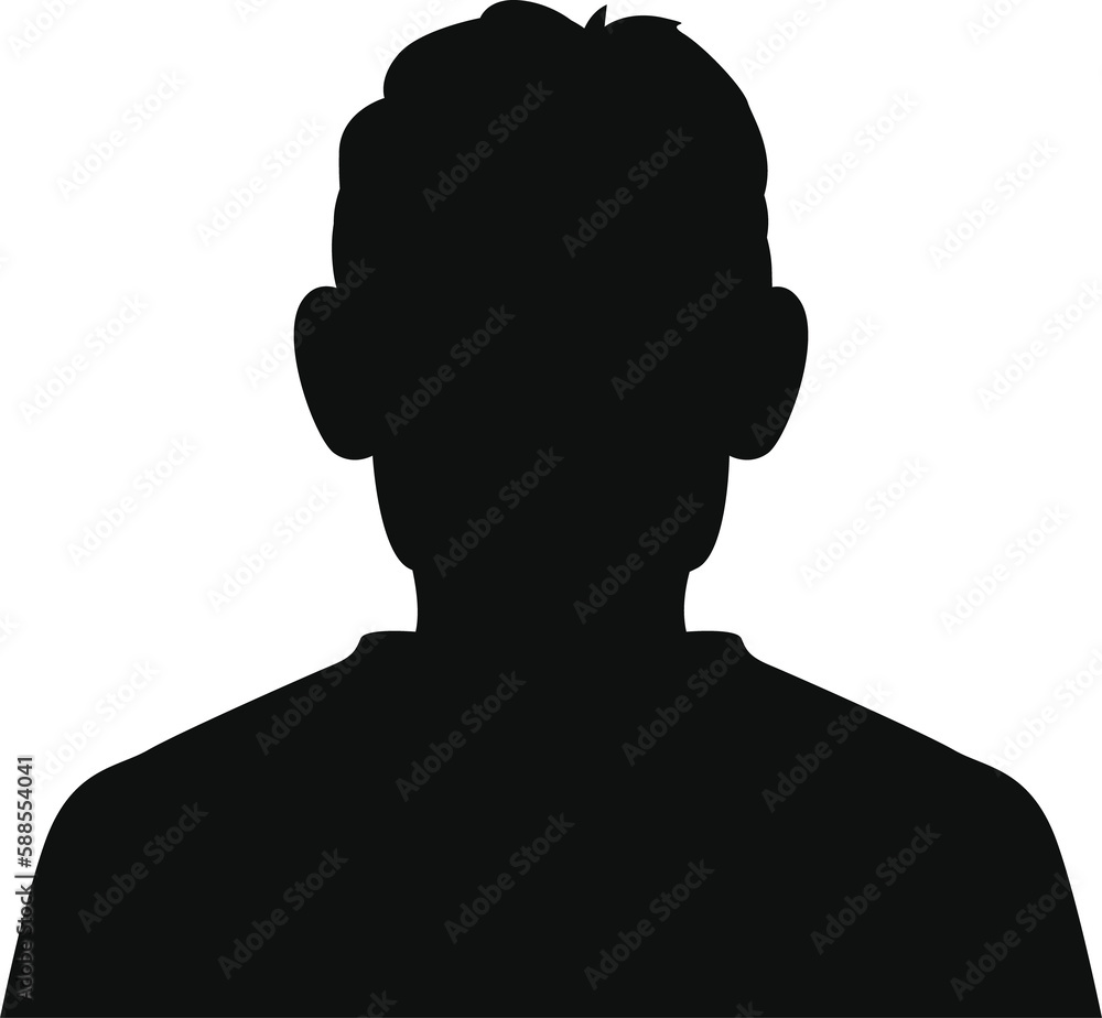 Adult or senior man avatar silhouette Adult or senior man avatar silhouette